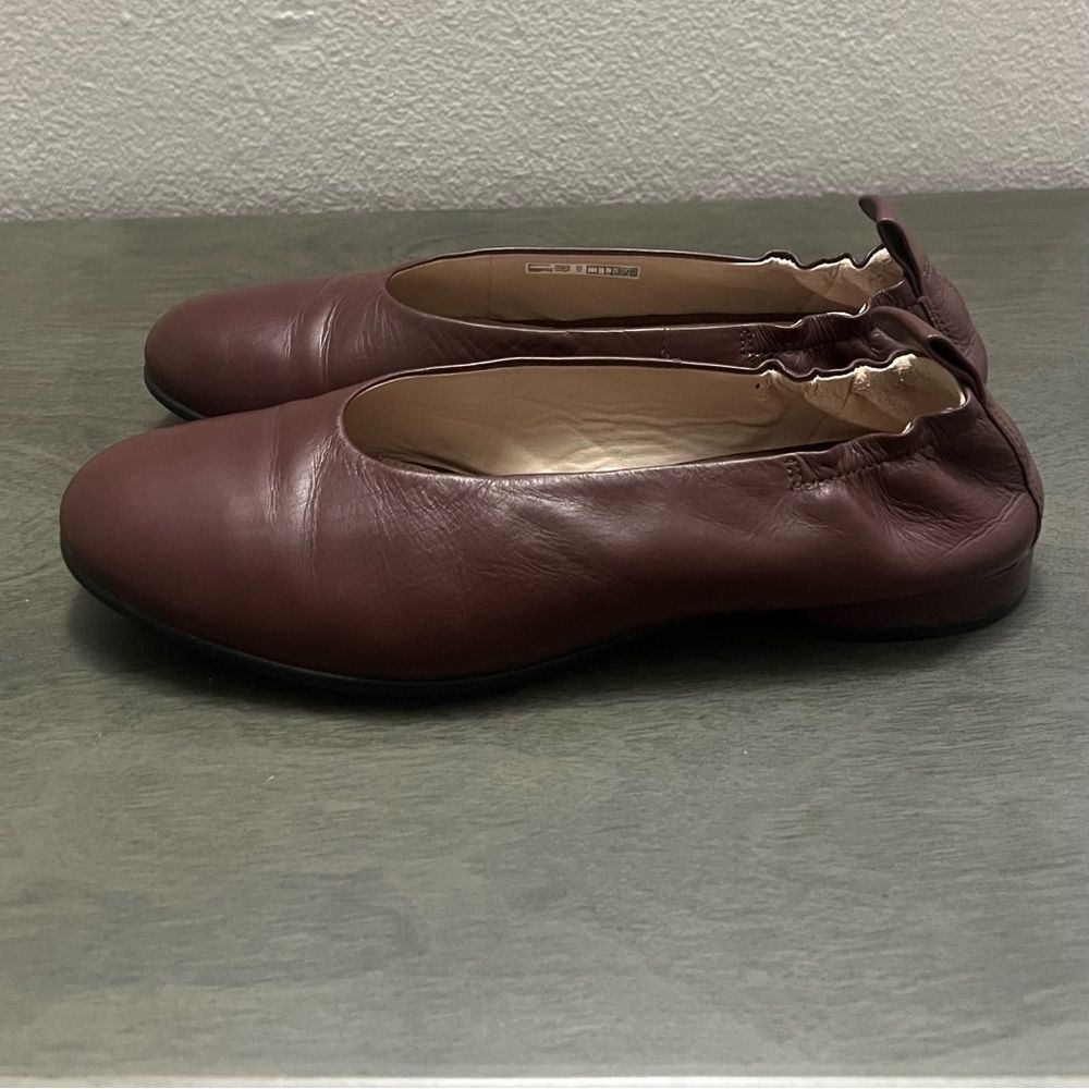 SOLD-ECCO Anine Ballet Flat Leather Size 7 Balletcore Coquette Light Academia - Picture 8 of 12